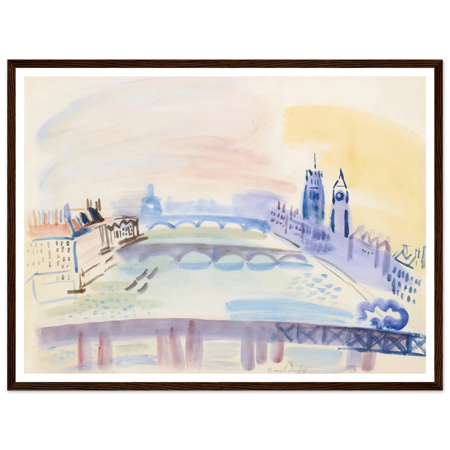 La Tamise, Londres (ca 1932) Art Print | Raoul Dufy-Quipham Collections