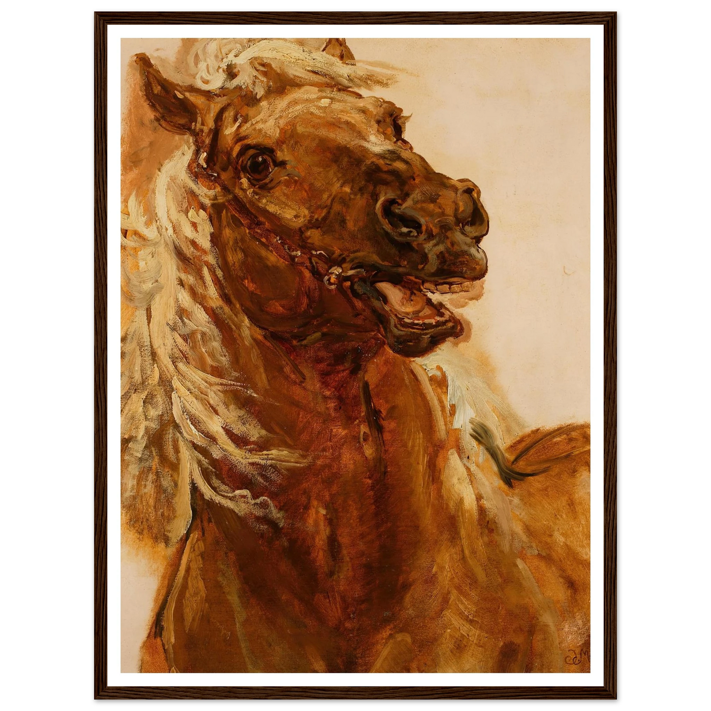 Sketch of horse’s head for the painting “Zamoyski at Byczyna” (1883) Art Print | Jan Matejko-Quipham Collections