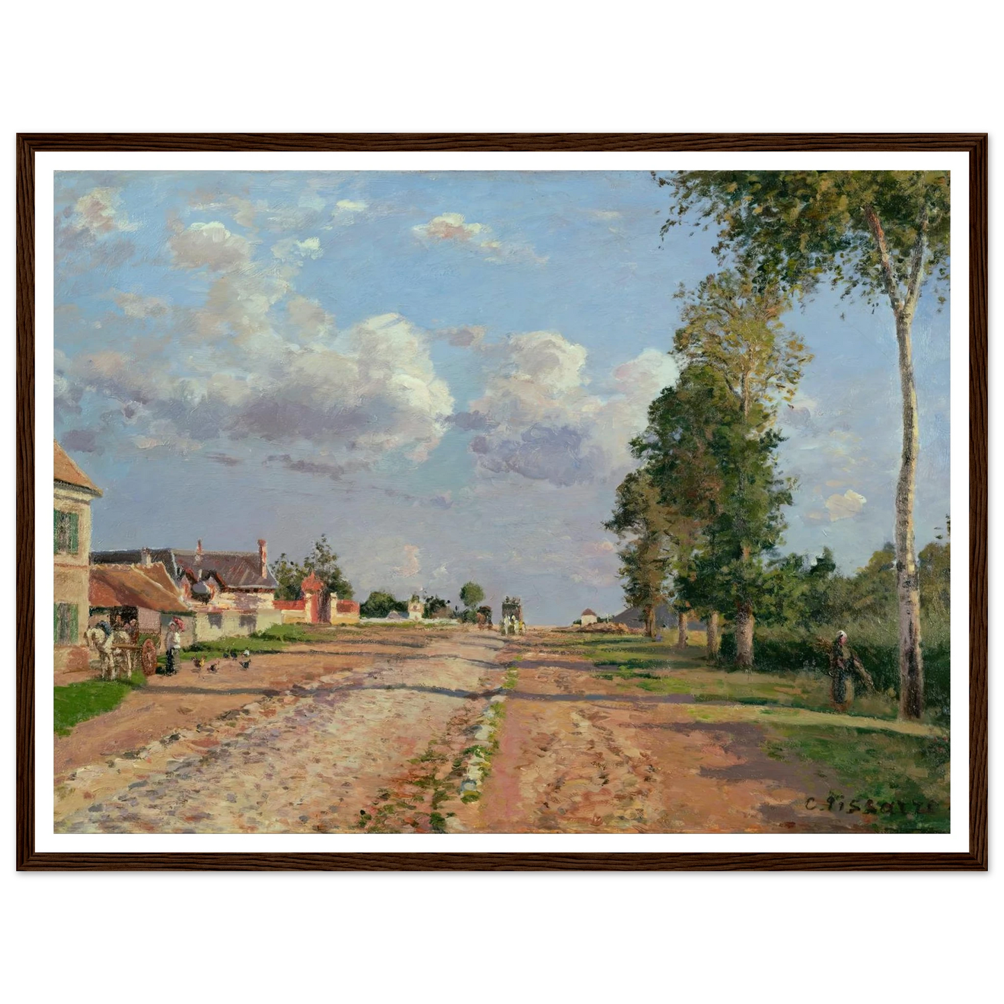 Route de Versailles, Rocquencourt (1871) Art Print | Camille Pissarro-Quipham Collections