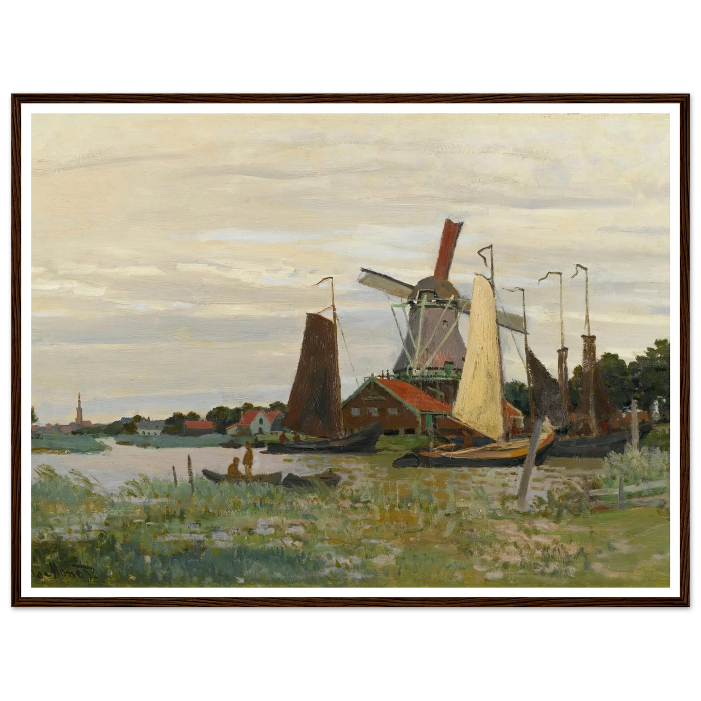 Un Moulin À Zaandam (1871) Art Print | Claude Monet-Quipham Collections