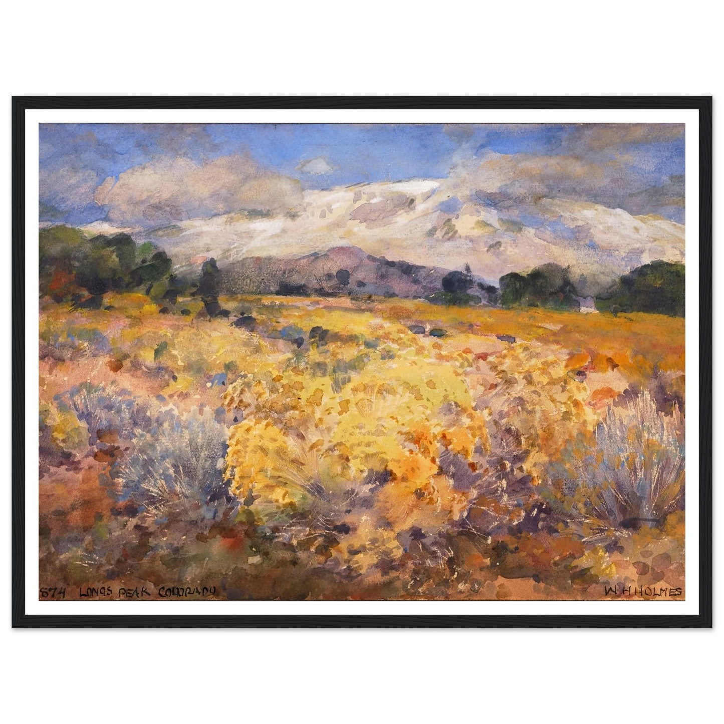 Long’s Peak, Colorado (1874) Art Print | William Henry Holmes-Quipham Collections
