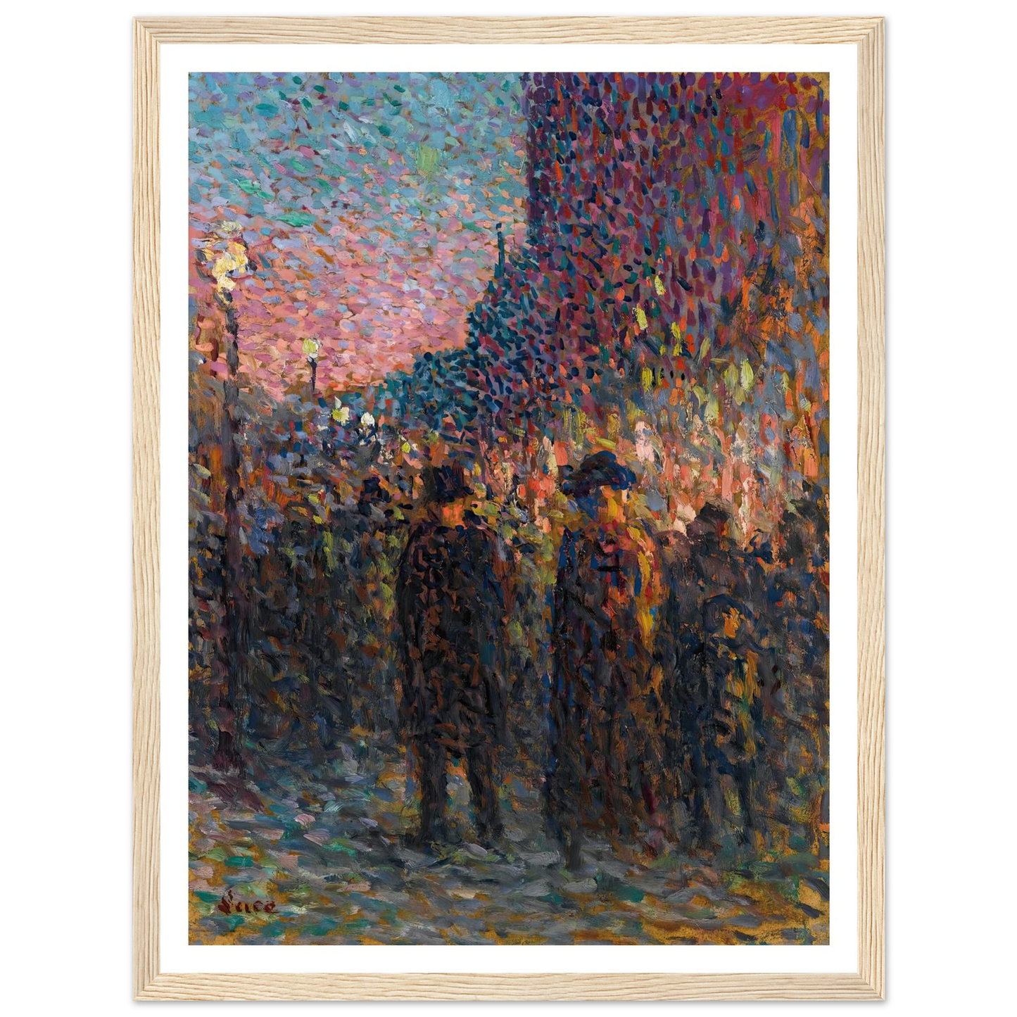 Paris, Les Boulevards, La Nuit (circa 1893) Art Print | Maximilien Luce-Quipham Collections