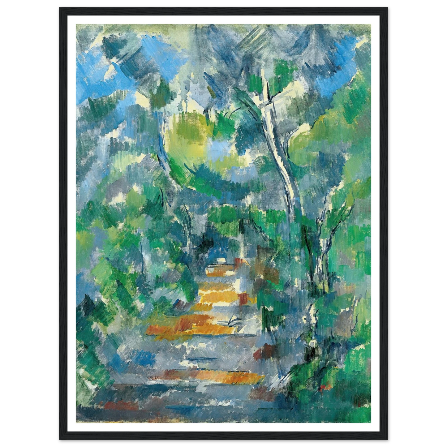 Forest Scene (Path from Mas Jolie to Château noir) (1900-1902) Art Print | Paul Cezanne-Quipham Collections