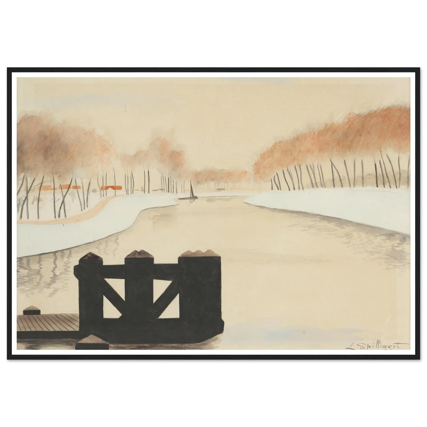 De Keignaertkreek in Zandvoorde (1933) Art Print | Leon Spilliaert-Quipham Collections