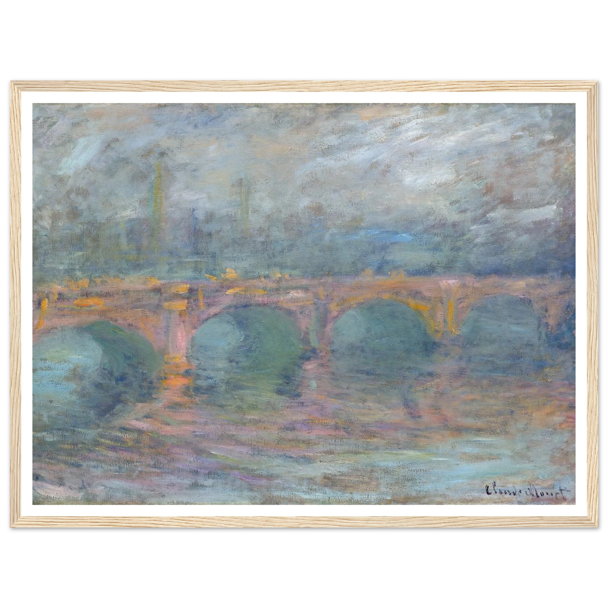 Waterloo Bridge, London at Sunset (1904) Art Print | Claude Monet-Quipham Collections