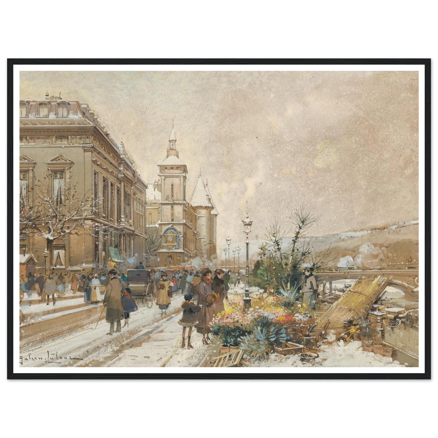 Le Marché aux fleurs Art Print | Eugene Galien Laloue-Quipham Collections