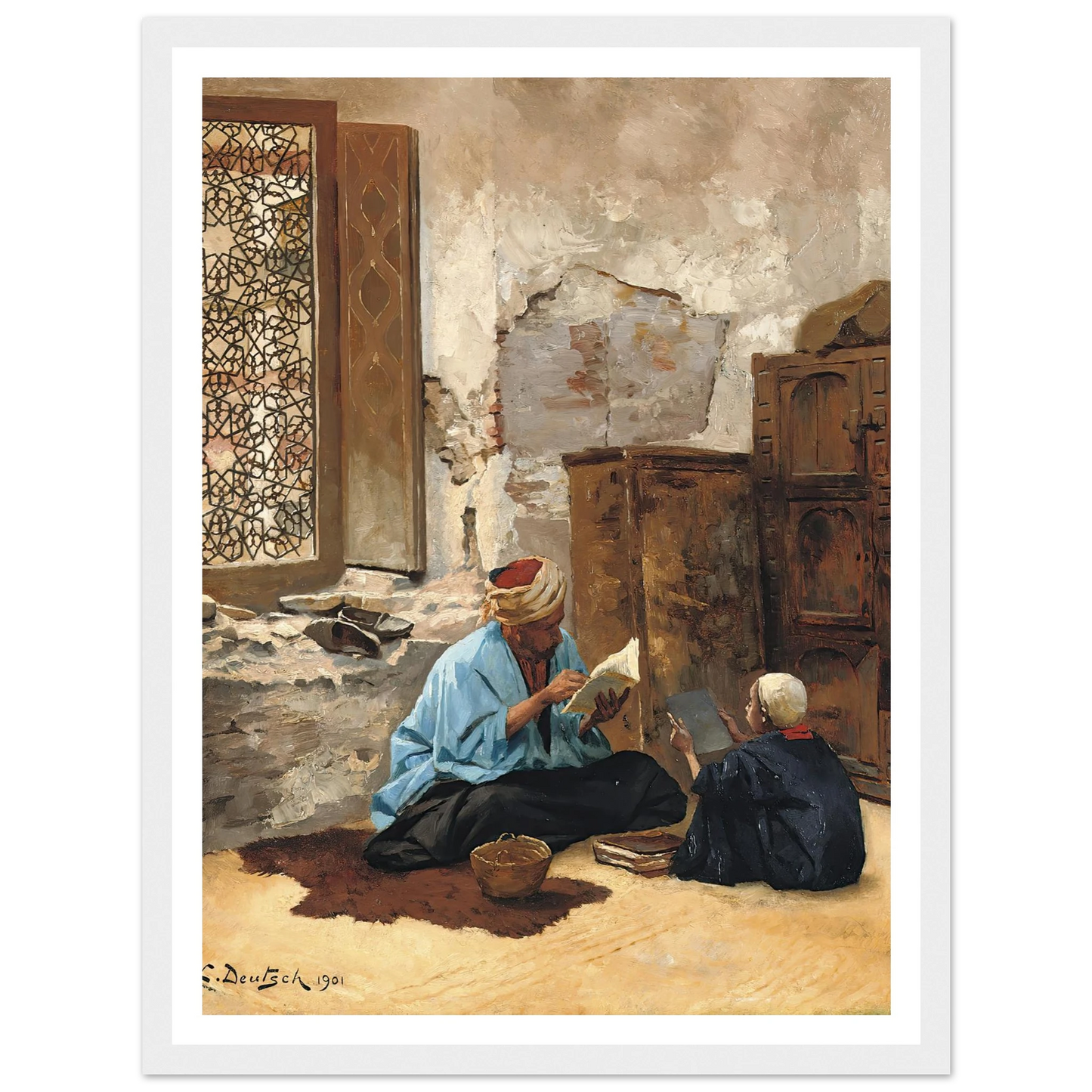 The Lesson (1901) Art Print | Ludwig Deutsch-Quipham Collections