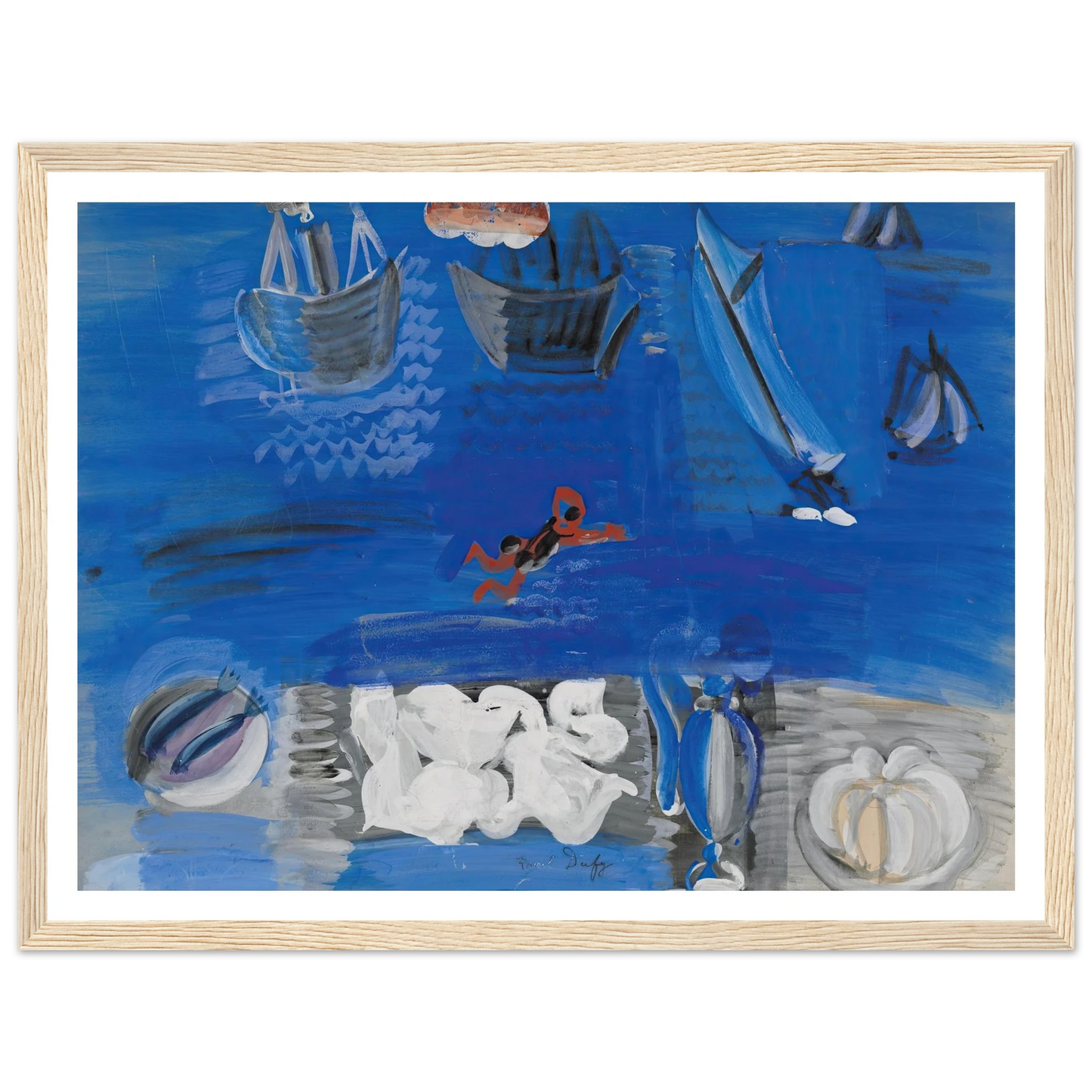 Nature morte et bateaux (circa 1923) Art Print | Raoul Dufy-Quipham Collections