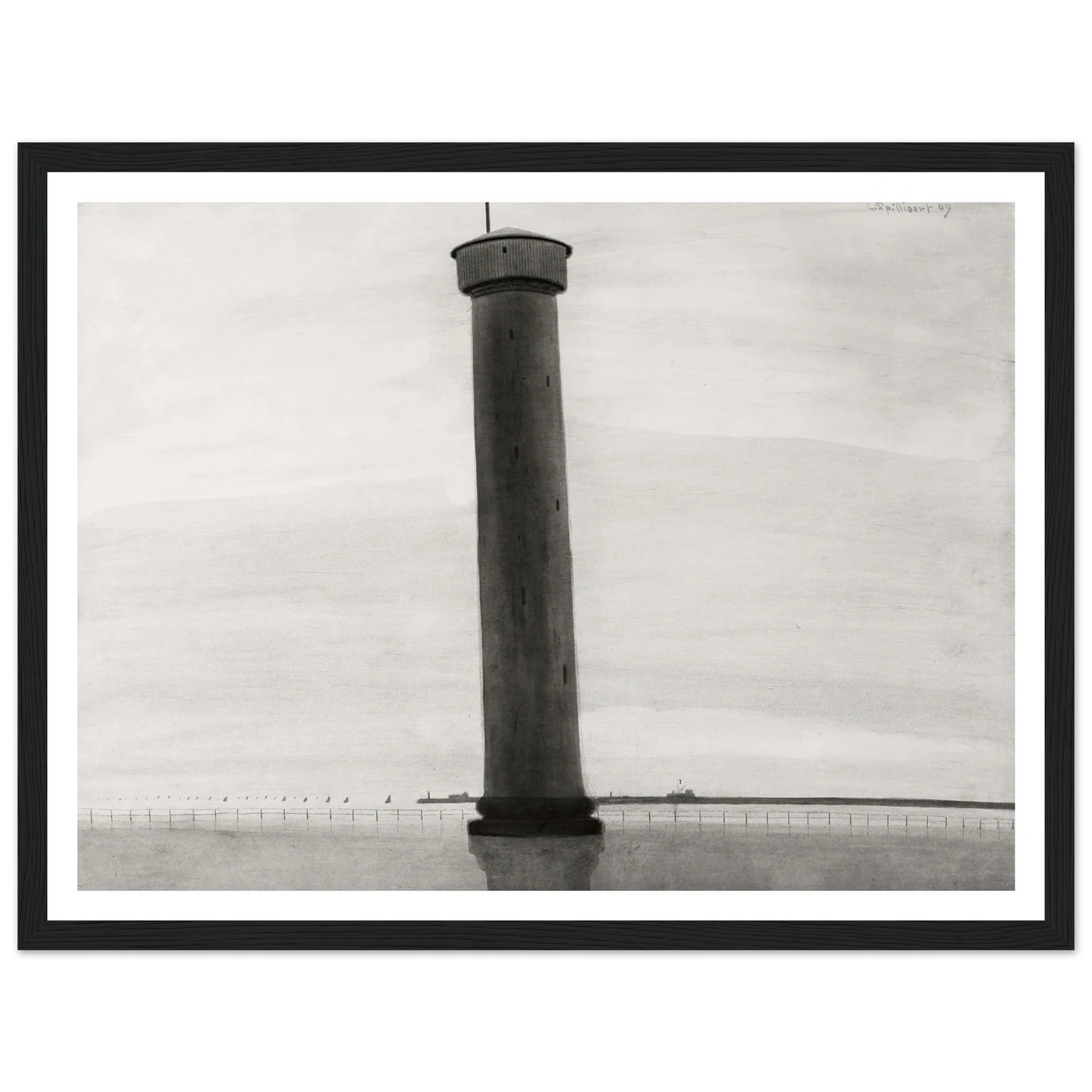 Le Phare aux signaux [De vuurtoren] (1909) Art Print | Leon Spilliaert-Quipham Collections