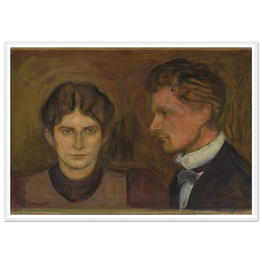 Aase and Harald Nørregaard (1899) Art Print | Edvard Munch - Framed Poster - 30x40 cm / 12x16″ - Black frame