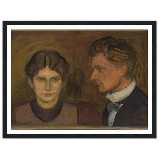 Aase and Harald Nørregaard (1899) Art Print | Edvard Munch - Framed Poster - 30x40 cm / 12x16″ - Black frame