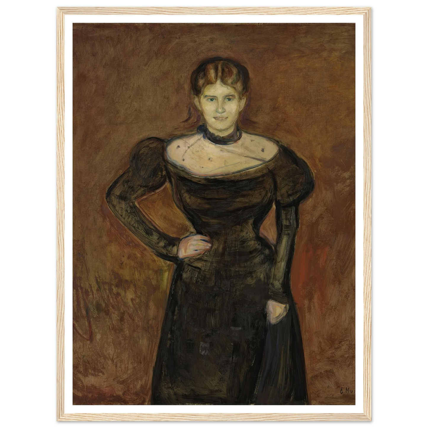 Aase Nørregaard (1899) Art Print | Edvard Munch - Framed Poster - 30x40 cm / 12x16″ - Black frame