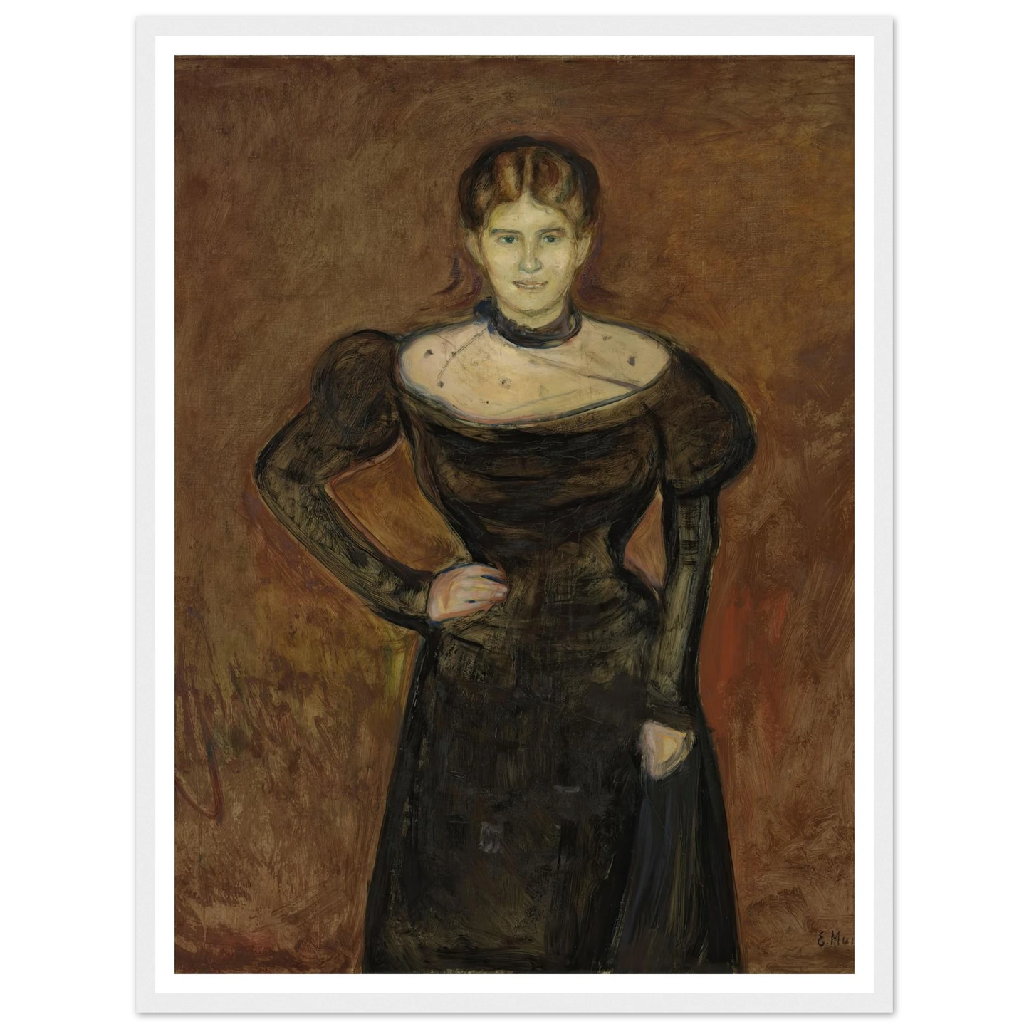 Aase Nørregaard (1899) Art Print | Edvard Munch - Framed Poster - 30x40 cm / 12x16″ - Black frame