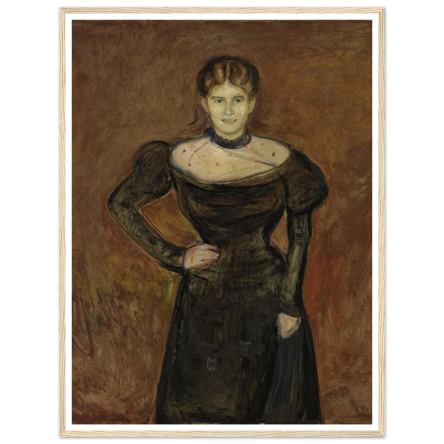 Aase Nørregaard (1899) Art Print | Edvard Munch - Framed Poster - 30x40 cm / 12x16″ - Black frame