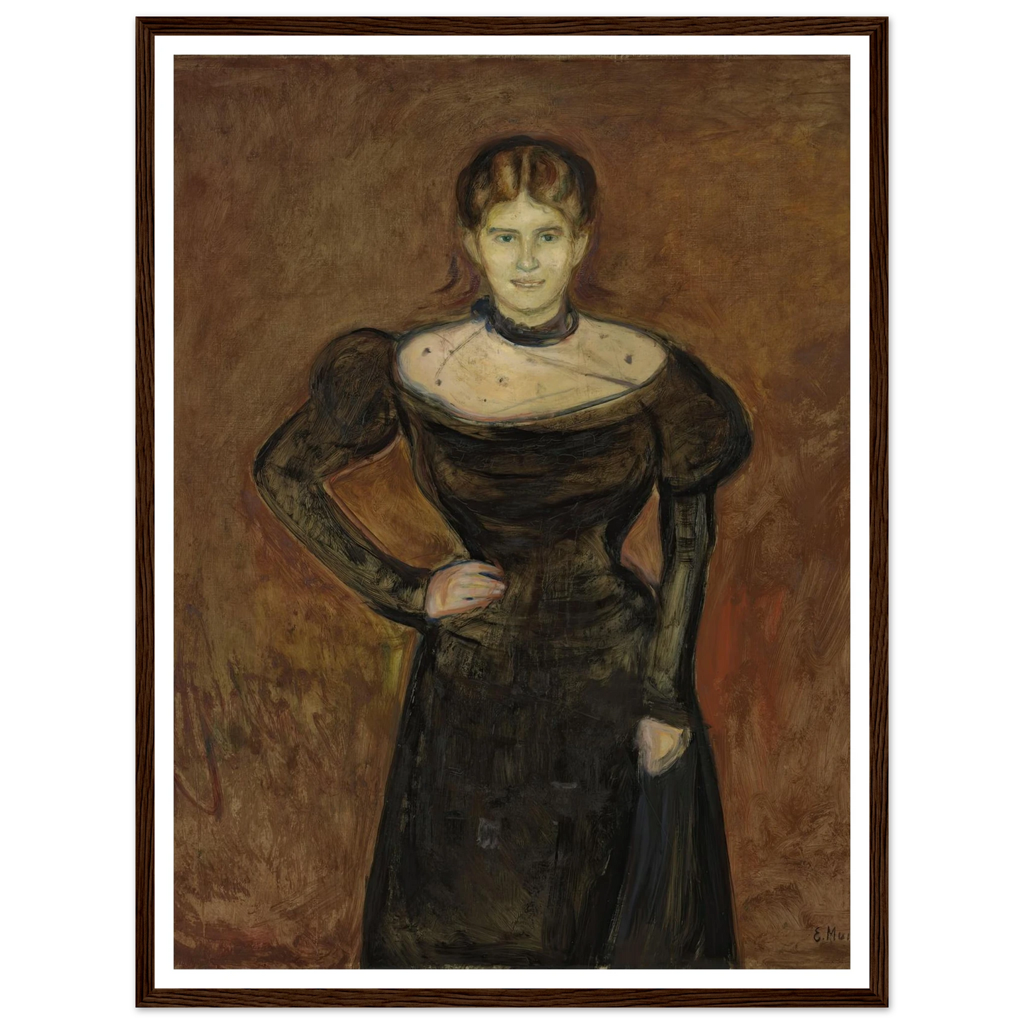 Aase Nørregaard (1899) Art Print | Edvard Munch - Framed Poster - 30x40 cm / 12x16″ - Black frame