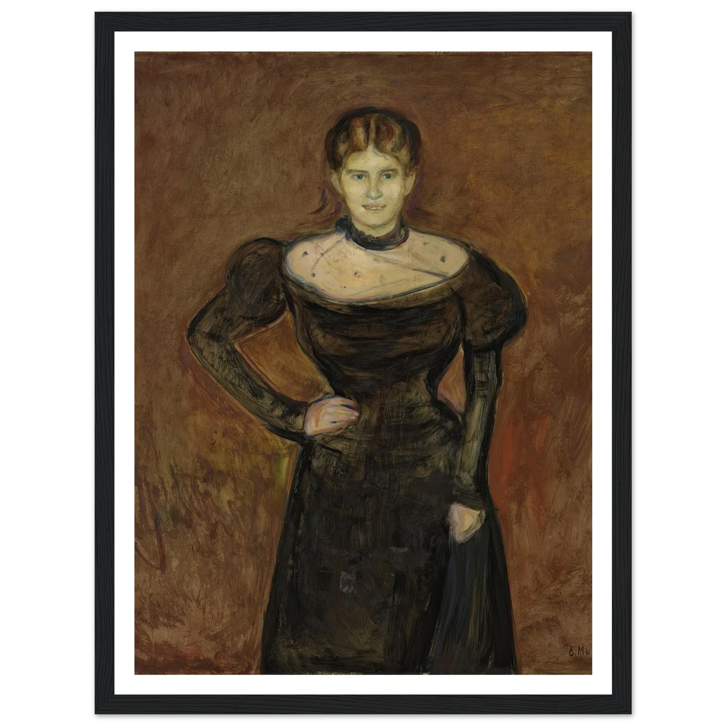 Aase Nørregaard (1899) Art Print | Edvard Munch - Framed Poster - 30x40 cm / 12x16″ - Black frame