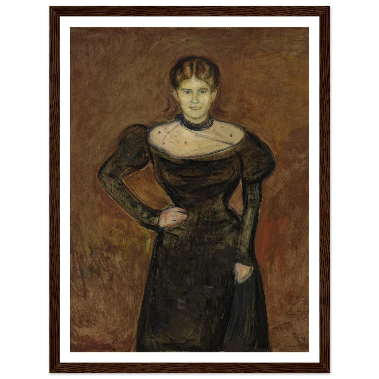 Aase Nørregaard (1899) Art Print | Edvard Munch - Framed Poster - 30x40 cm / 12x16″ - Black frame