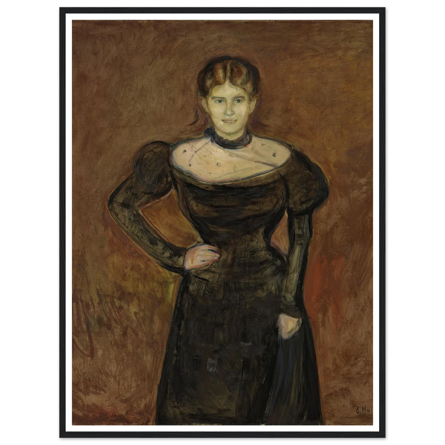 Aase Nørregaard (1899) Art Print | Edvard Munch - Framed Poster - 30x40 cm / 12x16″ - Black frame