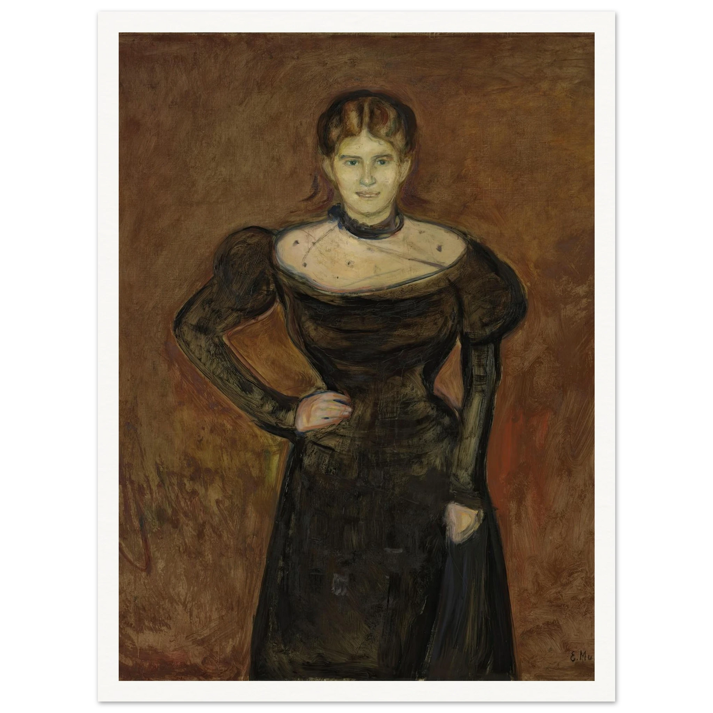 Aase Nørregaard (1899) Art Print | Edvard Munch - Framed Poster - 30x40 cm / 12x16″ - Black frame