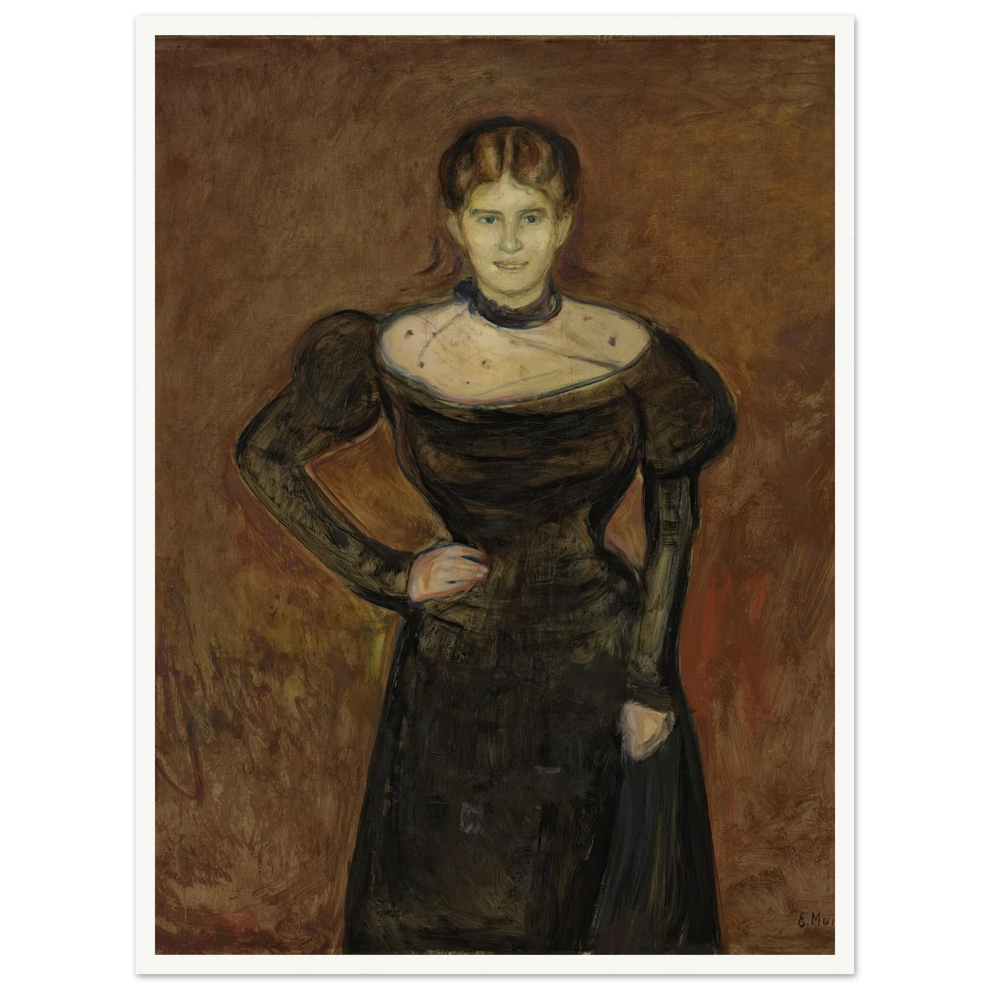 Aase Nørregaard (1899) Art Print | Edvard Munch - Framed Poster - 30x40 cm / 12x16″ - Black frame