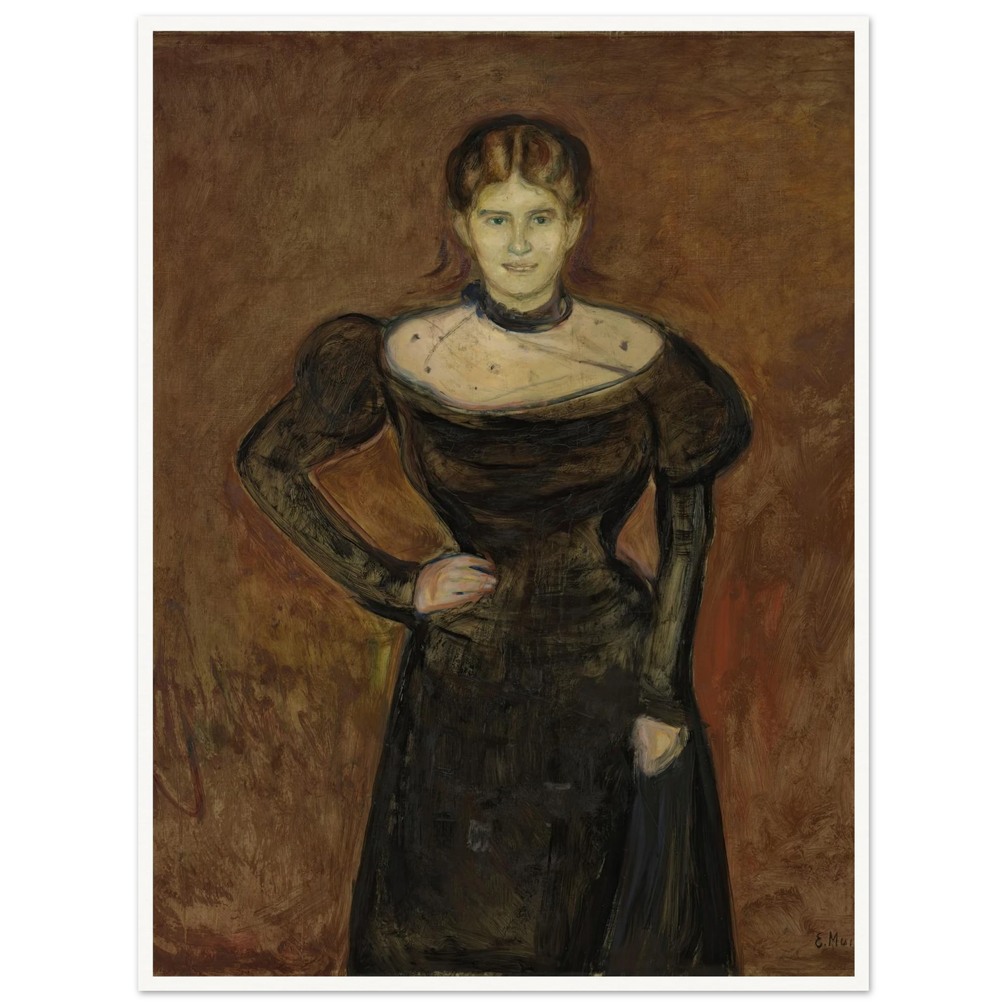 Aase Nørregaard (1899) Art Print | Edvard Munch - Framed Poster - 30x40 cm / 12x16″ - Black frame