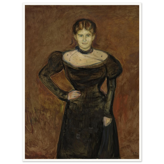 Aase Nørregaard (1899) Art Print | Edvard Munch - Framed Poster - 30x40 cm / 12x16″ - Black frame