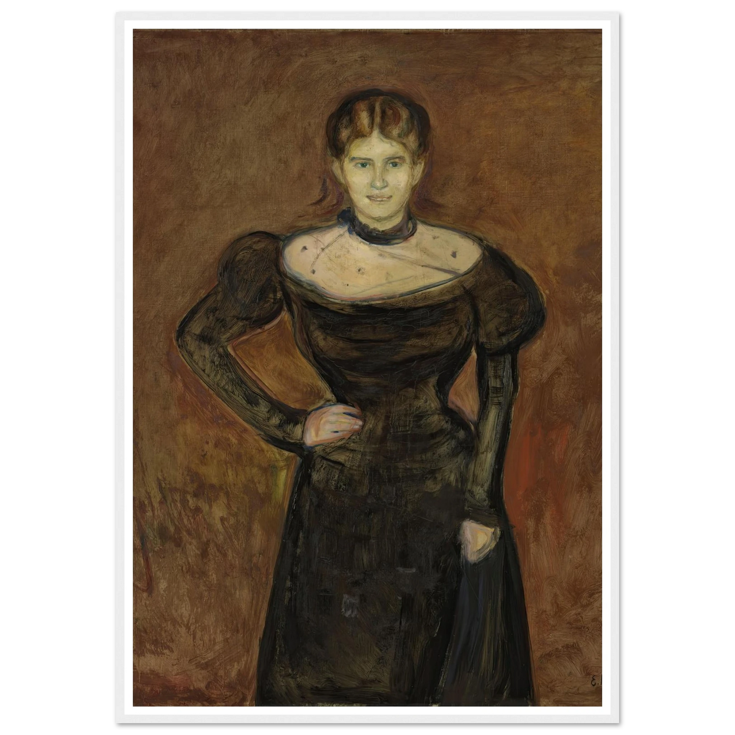 Aase Nørregaard (1899) Art Print | Edvard Munch - Framed Poster - 30x40 cm / 12x16″ - Black frame