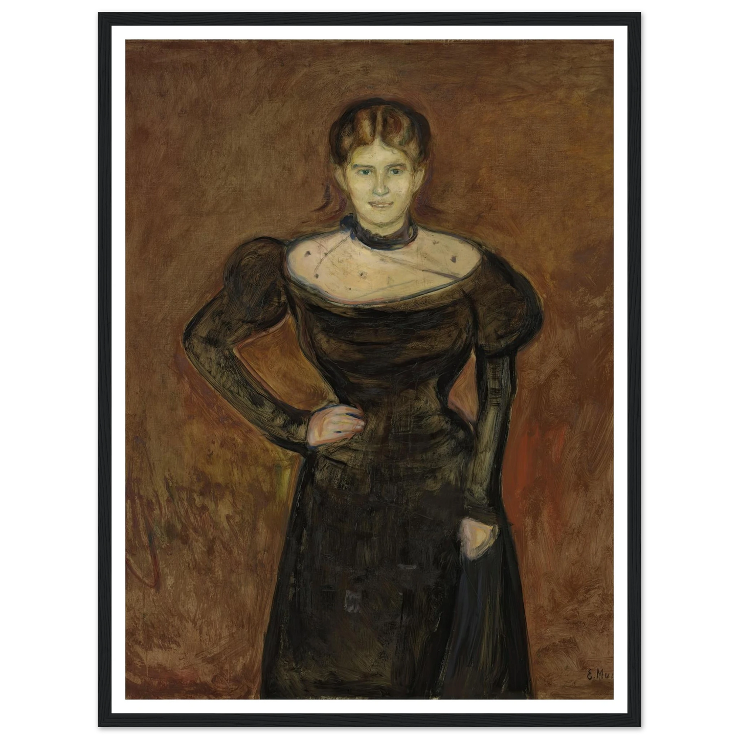 Aase Nørregaard (1899) Art Print | Edvard Munch - Framed Poster - 30x40 cm / 12x16″ - Black frame