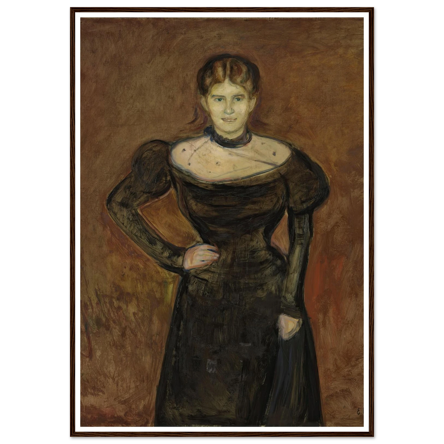 Aase Nørregaard (1899) Art Print | Edvard Munch - Framed Poster - 30x40 cm / 12x16″ - Black frame