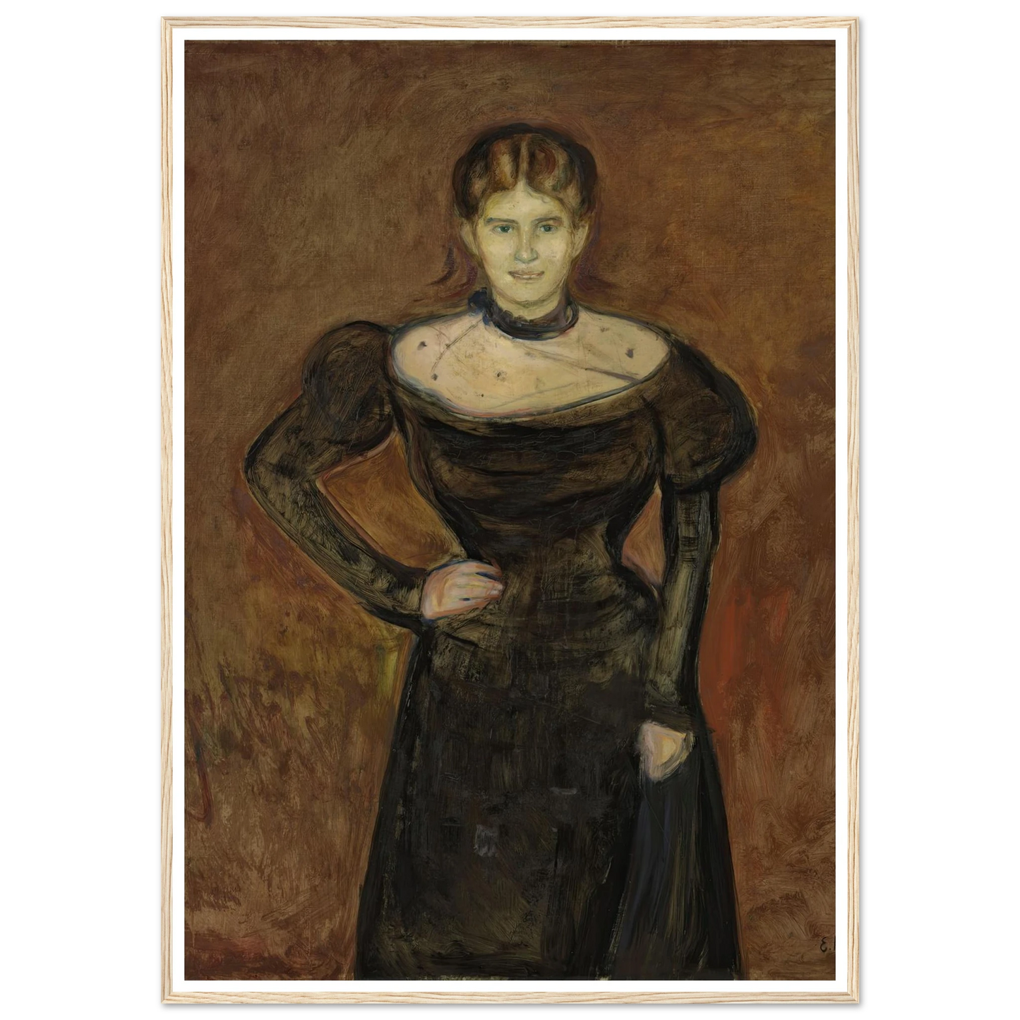 Aase Nørregaard (1899) Art Print | Edvard Munch - Framed Poster - 30x40 cm / 12x16″ - Black frame