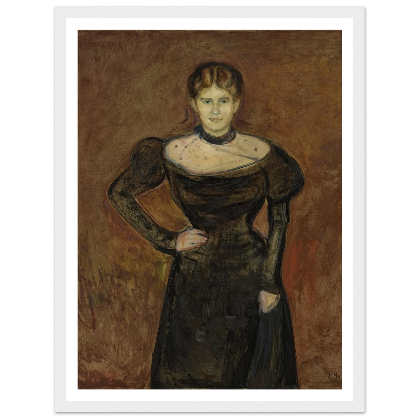 Aase Nørregaard (1899) Art Print | Edvard Munch - Framed Poster - 30x40 cm / 12x16″ - Black frame