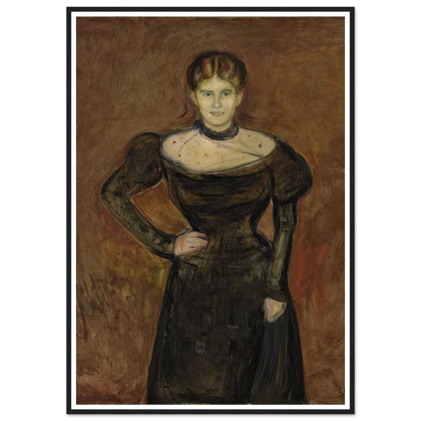 Aase Nørregaard (1899) Art Print | Edvard Munch - Framed Poster - 30x40 cm / 12x16″ - Black frame