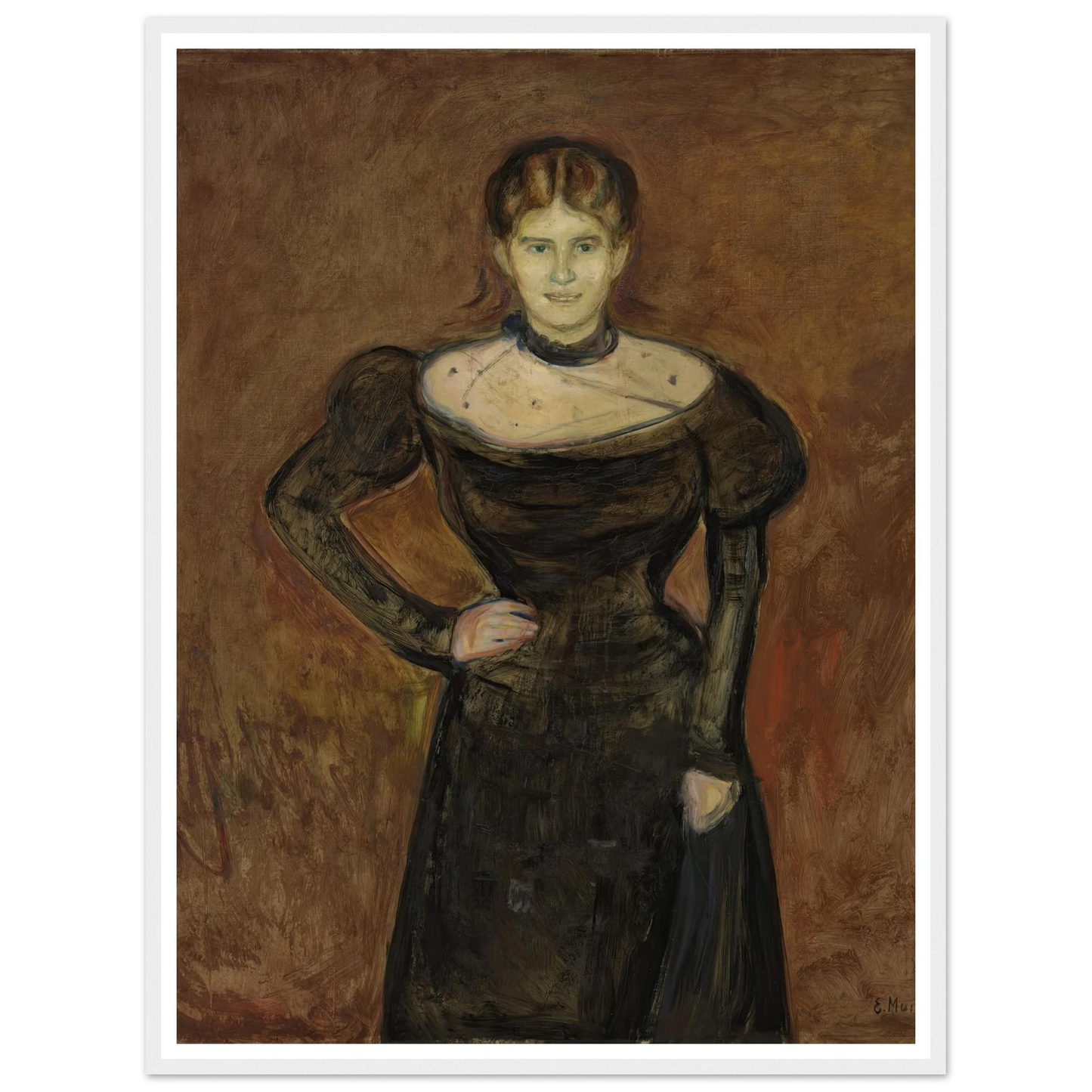 Aase Nørregaard (1899) Art Print | Edvard Munch - Framed Poster - 30x40 cm / 12x16″ - Black frame