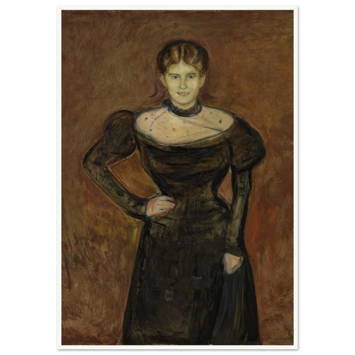 Aase Nørregaard (1899) Art Print | Edvard Munch - Framed Poster - 30x40 cm / 12x16″ - Black frame