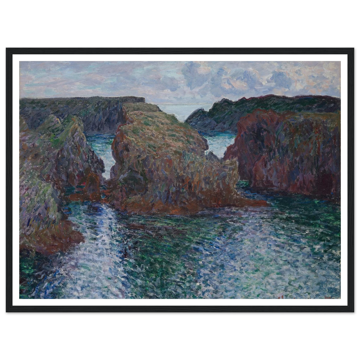 Rocks at Port-Goulphar, Belle-Île (1886) Art Print | Claude Monet-Quipham Collections