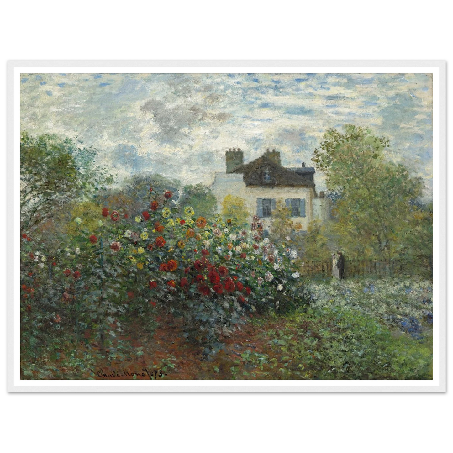 The Artist’s Garden in Argenteuil (A Corner of the Garden with Dahlias) (1873) Art Print | Claude Monet-Quipham Collections