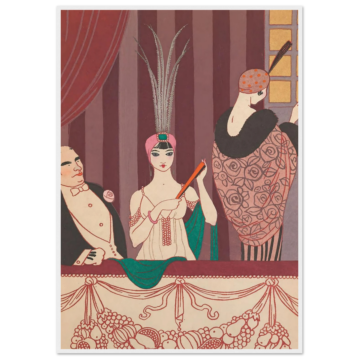 La Loge (1914) Art Print | George Barbier-Quipham Collections