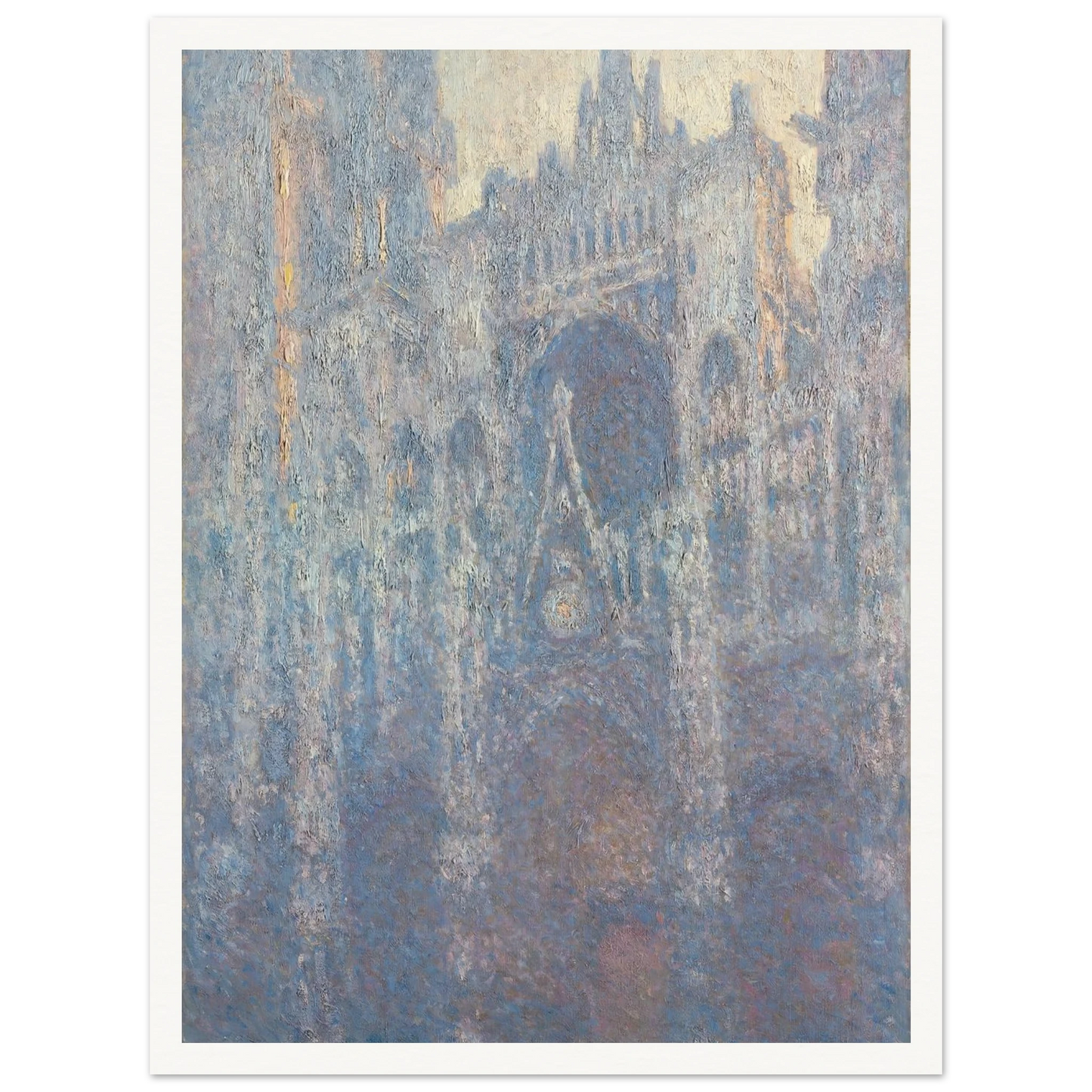 The Portal of Rouen Cathedral in Morning Light (1894) Art Print | Claude Monet-Quipham Collections