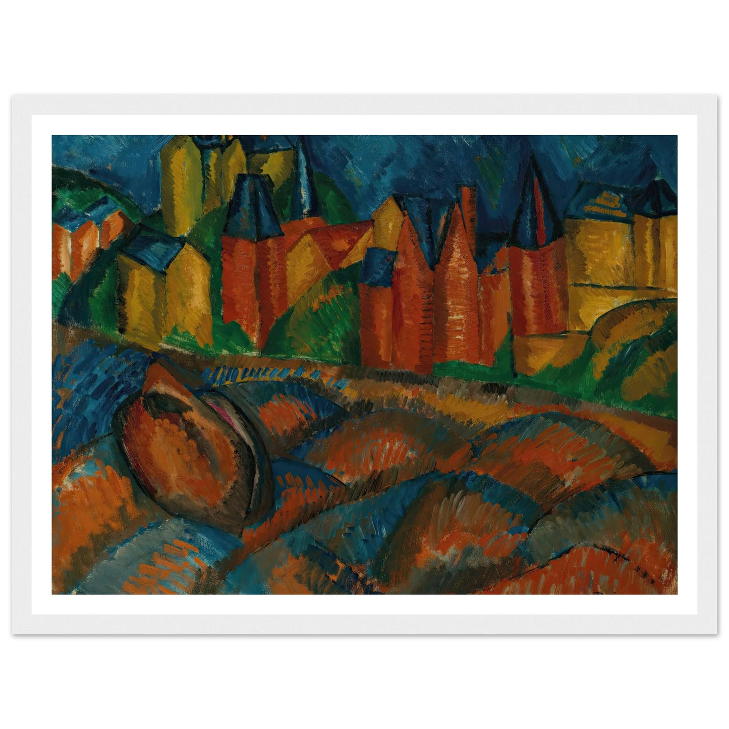 Sainte-Adresse, la plage (1909) Art Print | Raoul Dufy-Quipham Collections
