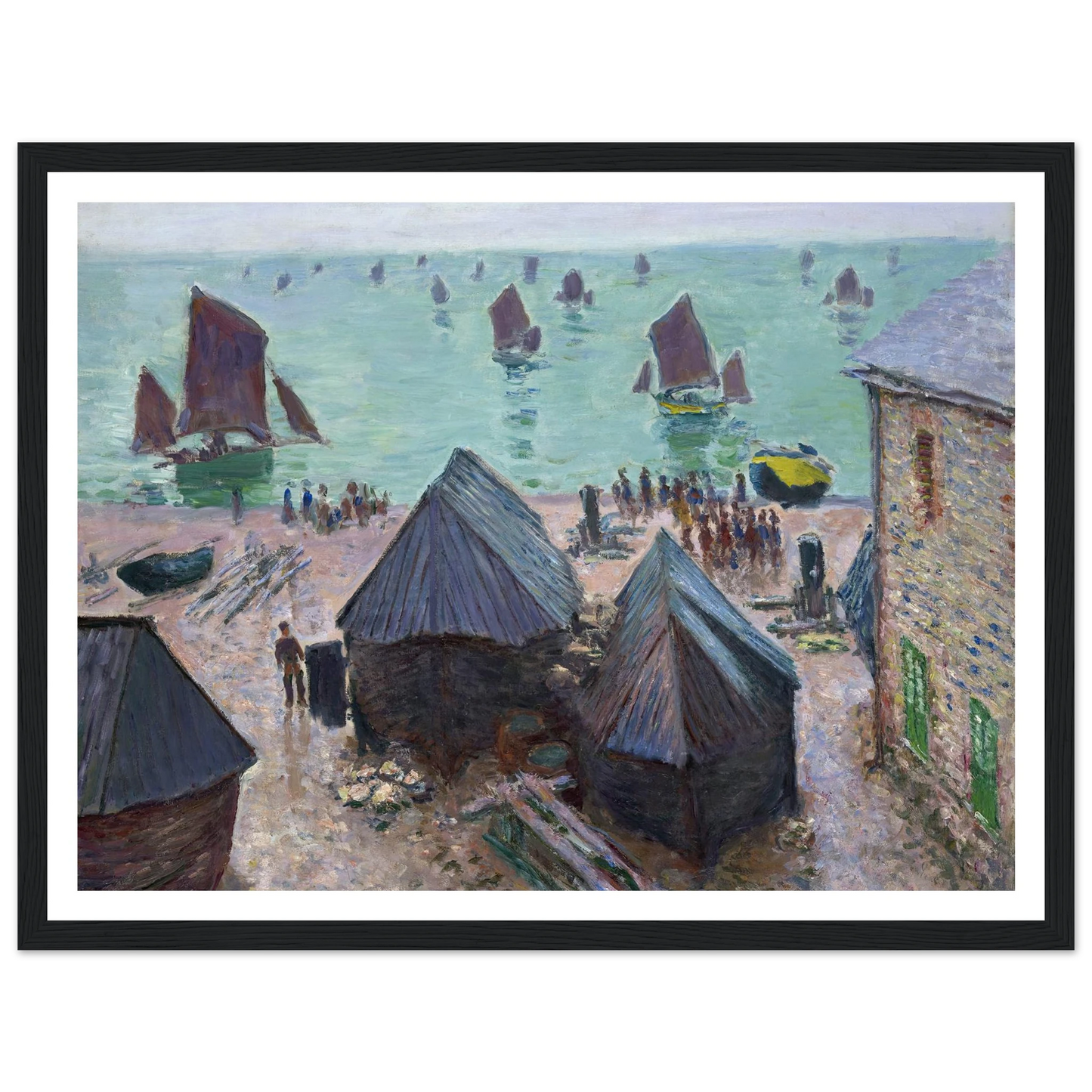 The Departure of the Boats, Étretat (1885) Art Print | Claude Monet-Quipham Collections