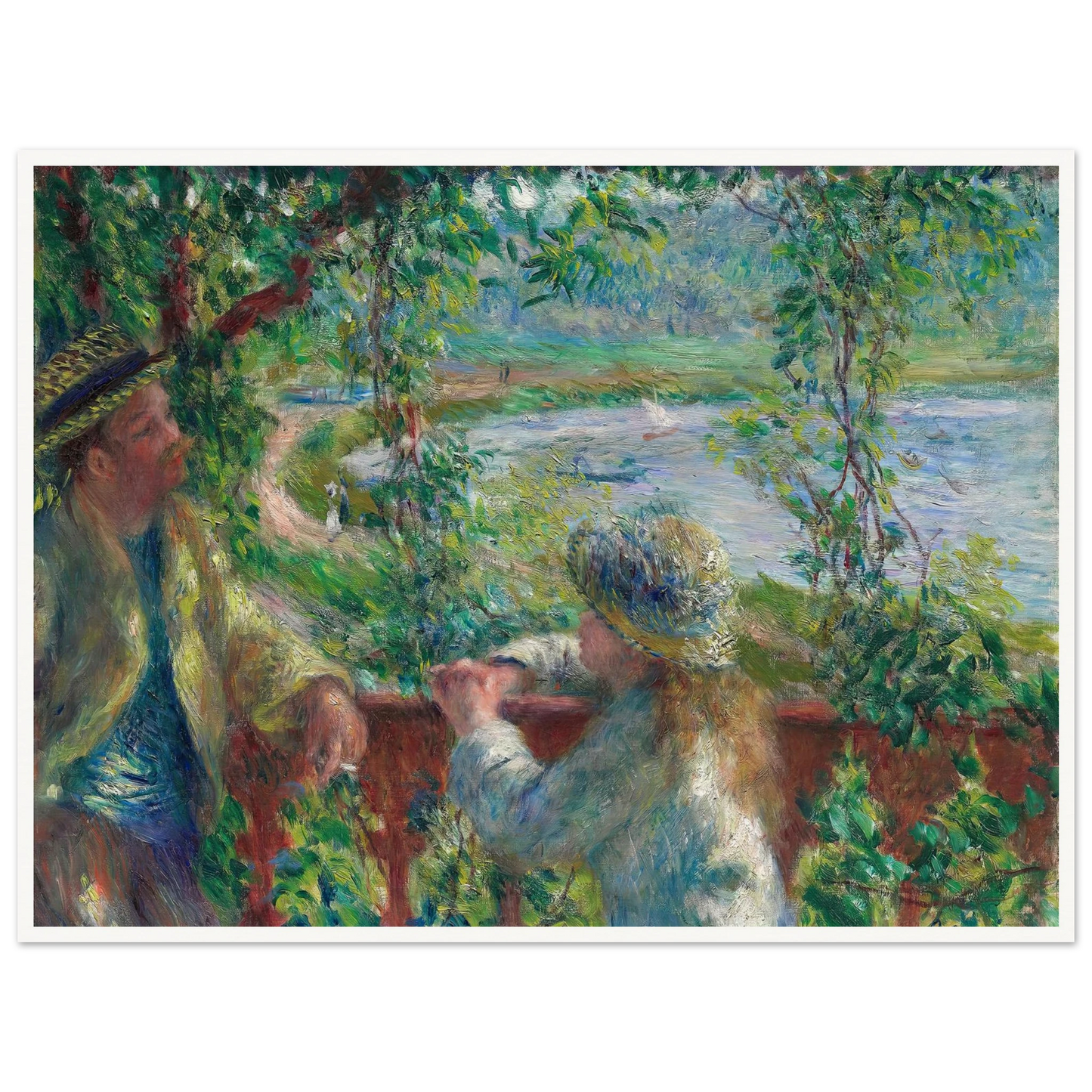 Near the Lake (1879) Art Print | Pierre Auguste Renoir-Quipham Collections