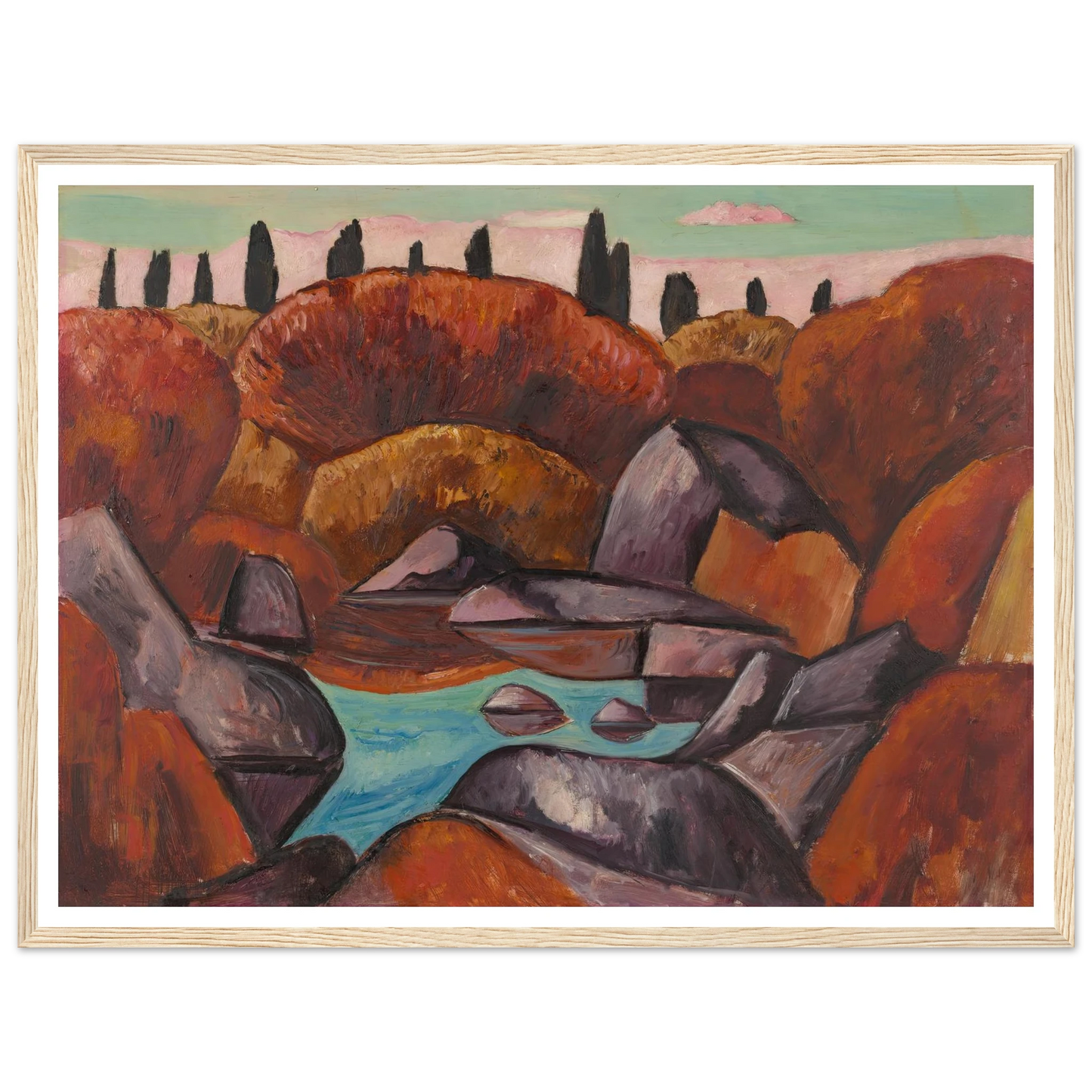 Flaming Pool—Dogtown (1931) Art Print | Marsden Hartley-Quipham Collections