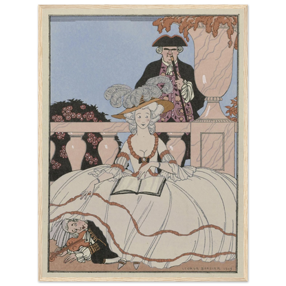 La Leçon bien apprise (1919) Art Print | George Barbier-Quipham Collections