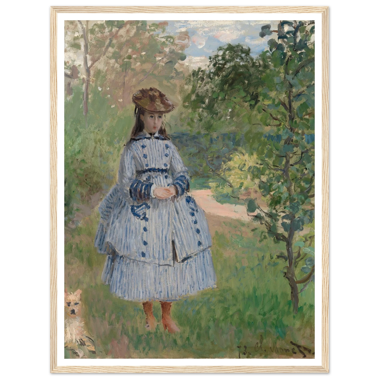 Girl with Dog (1873) Art Print | Claude Monet-Quipham Collections