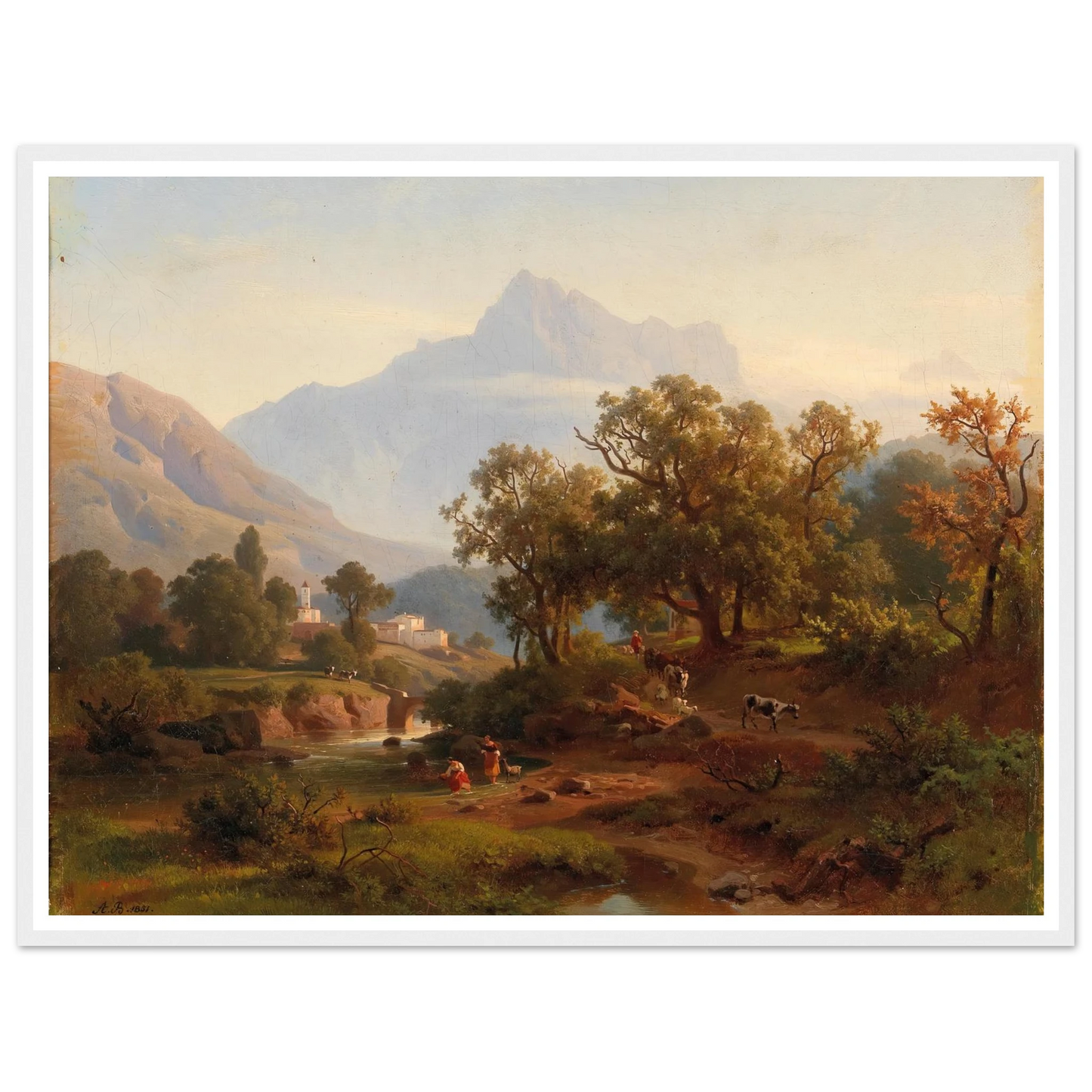 Region In South Tyrol–landscape In The Morning Light Art Print | August Behrendsen-Quipham Collections