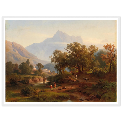 Region In South Tyrol–landscape In The Morning Light Art Print | August Behrendsen-Quipham Collections