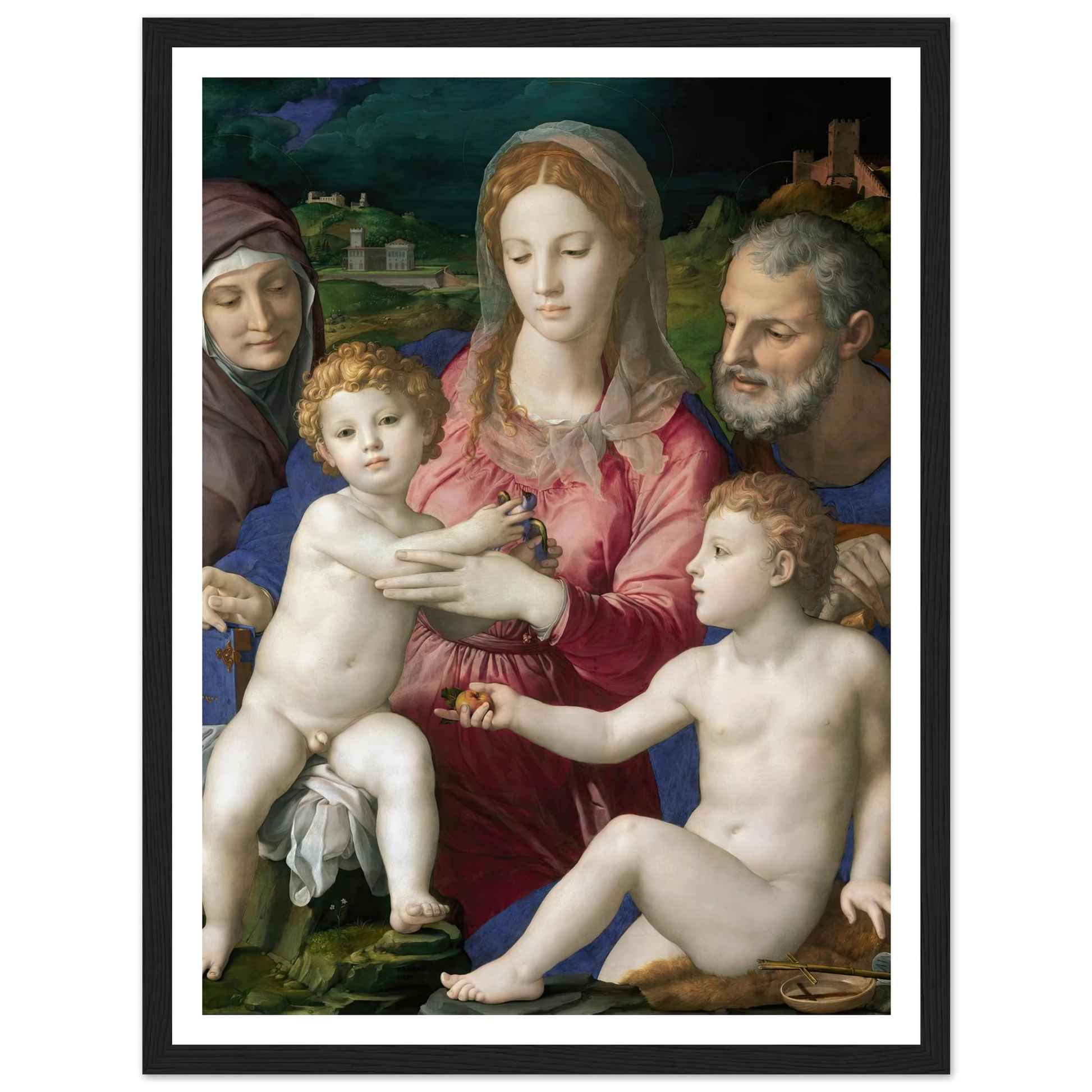 Holy Family with St. Anne and the Infant St. John (1545 - 1546) Art Print | Agnolo Bronzino-Quipham Collections