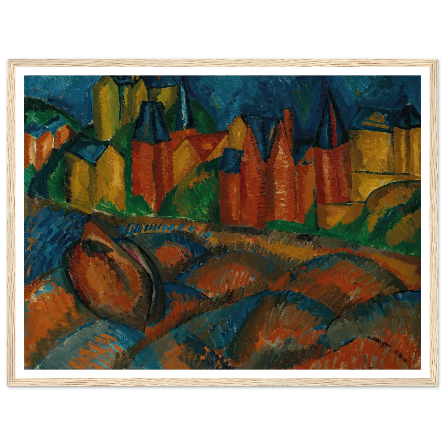 Sainte-Adresse, la plage (1909) Art Print | Raoul Dufy-Quipham Collections