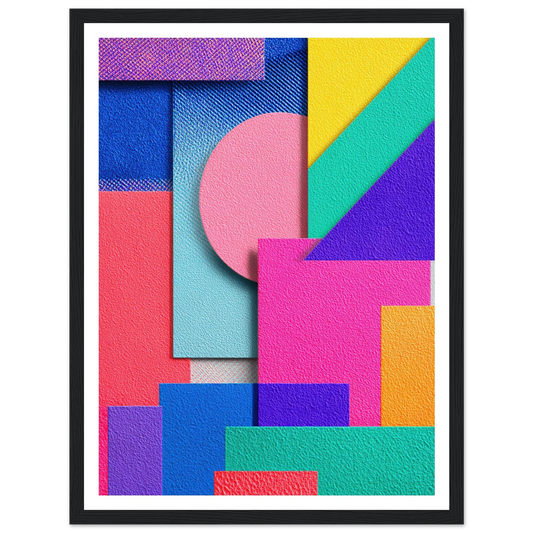 Abstract Color - Framed Poster - 30x40 cm / 12x16″ - Black frame