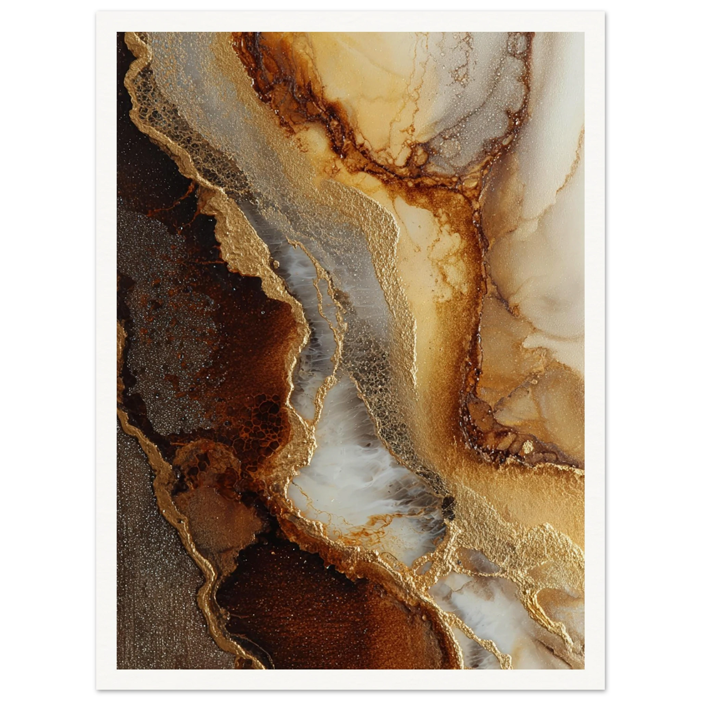 Abstract Flow - Framed Poster - 30x40 cm / 12x16″ - Black frame